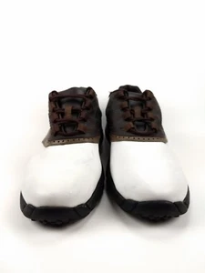 FootJoy greenjoys scarpe da golf uomo in pelle bianco/marrone taglia 10M - Foto 1 di 10
