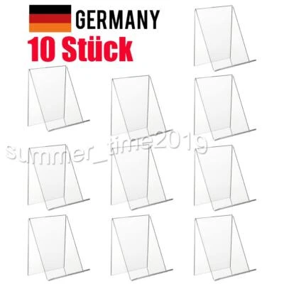 10 Stk. Buchständer Buchstütze Buchaufsteller Acrylglas Präsentation Buchhalter - Bild 1 von 4