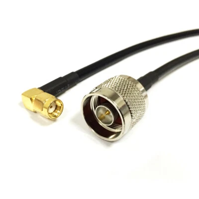 WIFI antenna adapter N Male to RP SMA plug right angle cable RG58 50cm/100cm New - Image 1 of 4