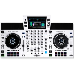 Denon DJ SC Live 4 WHITE, Standalone DJ Controller with Built-In Speakers - Picture 1 of 4