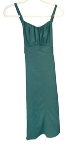 Merokeety Boutique Kleid smaragdgrün verstellbare Träger Fliege Taille Damen Gr. - Bild 1 von 5