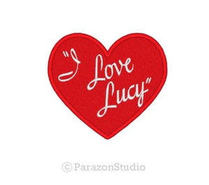 Custom Embroidered I LOVE LUCY Heart Love Sew on Patch_SD-HEART02 - Picture 1 of 12