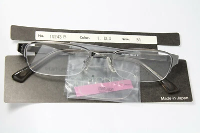 Armação de óculos vintage original MATSUDA 10243 BLS meia aro arma de titânio rara - Imagem 1 de 4