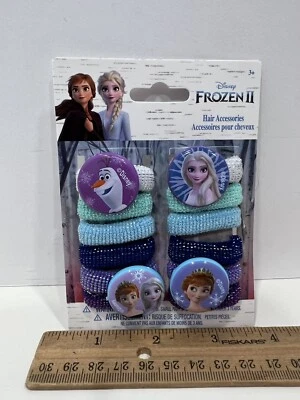 Disney Frozen II Pelo Ponis para Niñas Paquete de 12 Accesorios para el Cabello, Townley Foto 1 de 4