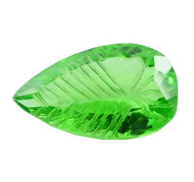 Pear Shape 90 Carat Certified Carving Moldavite Impact Tektite Loose Gemstone - Image 1 of 3