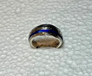 Vintage Sterling Silver & Enameled Ring - Picture 1 of 4
