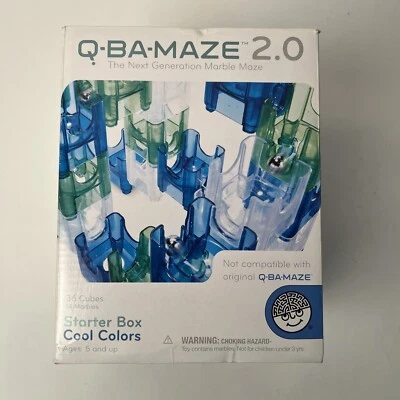 Q-BA-MAZE 2.0 Starter Box Cool Colors The Next Generation Marble Maze Complete - Image 1 of 4