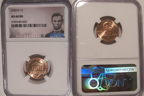 2020 D Lincoln SHIELD Cent 1c NGC MS 68 RD Lincoln Label Cover