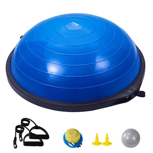 VEVOR 26" Half Exercise Ball Trainer Yoga Balance Stability Ball Resistance Band - Picture 1 of 12