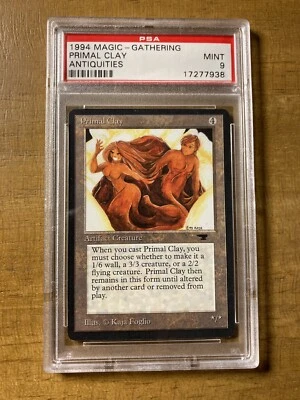 MTG✨PRIMAL CLAY✨ Antiquities PSA 9 MINT Uncommon 1994 Foglio Artwork Low POP ! - Image 1 of 2