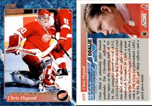 1993 Score #609 Chris Osgood - Near Mint or Better