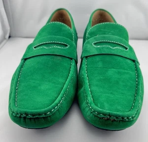 Mocasín de conducción AC Casuals para hombre 6516 sin cordones Penny verde talla 10, nuevo de Lote Antiguo - Imagen 1 de 12