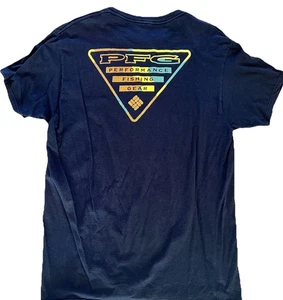 Columbia PFG Men’s Size L Navy Colorful Graphic Print Outdoors Fishing T Shirt - Picture 1 of 8