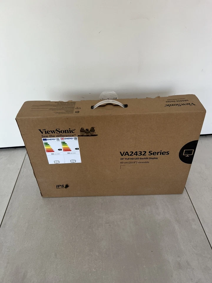 ViewSonic VA2432-H 24-inch Full HD IPS Monitor with Frameless Design, VGA, - Image 1 of 3