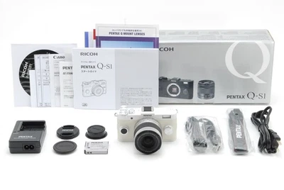 PENTAX Q-S1 weiße Digitalkamera RICOH 02 Objektiv-Kit [Top neuwertig... - Bild 1 von 4
