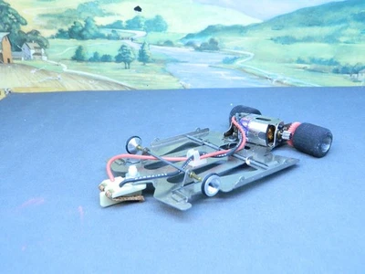 1/24 Slot Car Custom Built CHASSIS and PARMA 16D MOTOR, WIDE RACING TIRES - Image 1 of 4