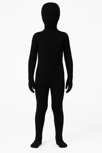 Kids Shadow Full Bodysuit Halloween Costume Scary Stretch Zentai Suit 3-14 Yrs - Picture 1 of 5