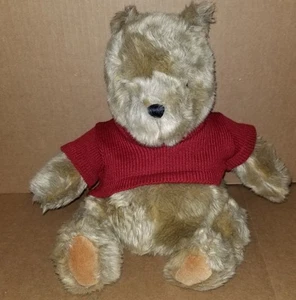 Oso Gund CLASSIC POOH con suéter rojo 11" x 9" x 8" bolsa de frijoles de colección de felpa - Imagen 1 de 6