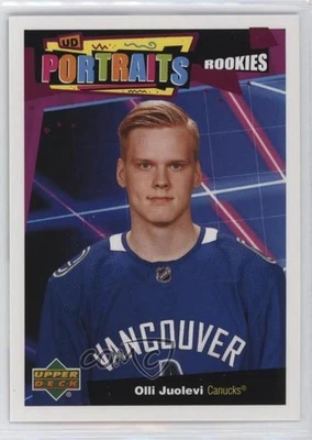 2020-21 Upper Deck UD Portraits Rookies Olli Juolevi #P-59 Rookie RC - Image 1 of 2