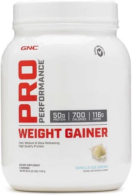 Proteína en polvo GNC Pro Performance Weight Gainer, 50G de proteína, alta en calorías, 700 Foto 1 de 4