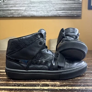 RARE Louis Vuitton LV Black Monogram Tower High Top Shoes Trainer Mens US9 UK8 - Picture 1 of 6