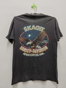 Vintage Harley Davidson Skagit Anacirtes Wa Eagle Faded - Picture 1 of 6
