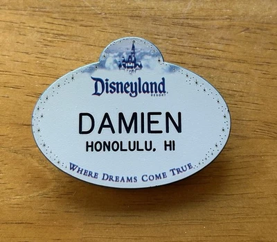 Cast Member Name Tag Damien Honolulu HI Disneyland Where Dreams Come True - Image 1 of 4