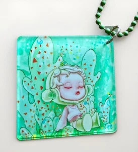 SKULLPANDA Homemade Acrylic Charm Keychain - Picture 1 of 4