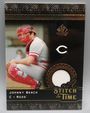Johnny Bench 2007 SP Legendary Cuts A Stitch In Time #ST-JB Jersey Card HOF