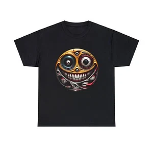 Adult T Shirt Happy Face Horror Tee Streetwear Graphic Spooky Skater Retro Cool - Picture 1 of 13