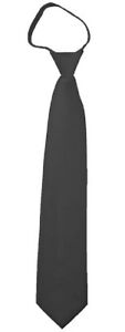Manzini® Neck Wear Men's Solid Color Ready Knot Pre Tied Formal Zipper Tie