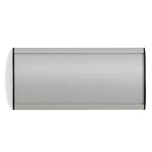 Soporte para letrero de puerta de oficina de pared curva plateado 9x4 pulgadas placa de identificación de aluminio (lote 10) - Imagen 1 de 9