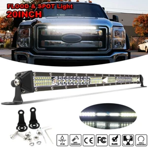 20" INCH Slim LED Lower Bumper Straight Work Light Bar Spot Flood For Ford F150 - Bild 1 von 15