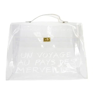 Hermes Kelly Vinyl Beach Handbag SOUVENIR DE L'EXPOSITION 1997 AK31339i - Picture 1 of 10