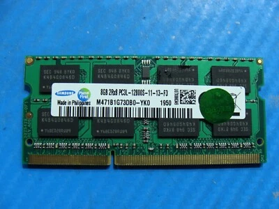 Dell 14 3452 Samsung 8GB 2Rx8 SO-DIMM Memory RAM PC3L-12800S M471B1G73DB0-YK0 - Image 1 of 2