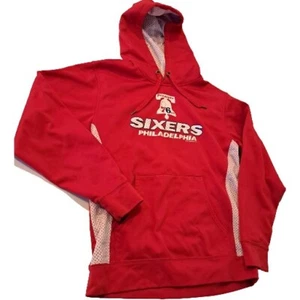 Philadelphia 76ers Felpa con Cappuccio Uomo Piccola Rossa Majestic Classica Basket - Foto 1 di 5