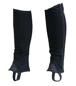BasEQ Half Chaps Women's / Children's- Equestrian Equine Nubuck Size & Style NEW - Picture 1 of 36
