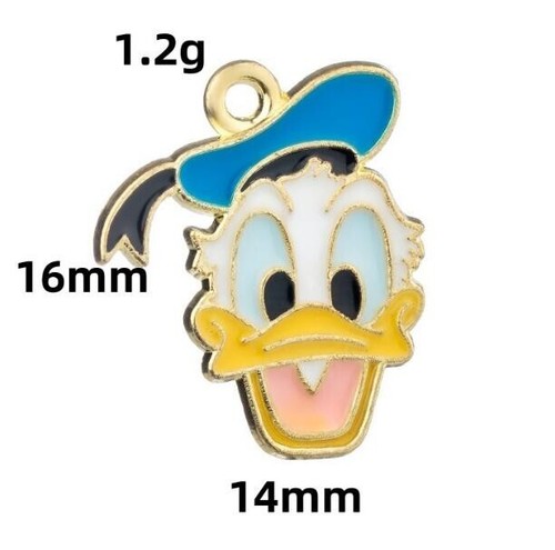 Multicolor 19mm Donald Duck And Daisy Duck Cartoon Enamel Charms Pendants at Best Price in