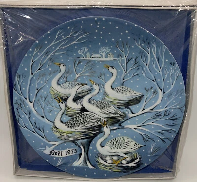 1975 Haviland Limoges France 12 Days Christmas Six Geese a Laying Hetreau - Image 1 of 4