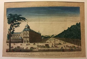 VUE OPTIQUE MAISON DE PLAISANCE DE LA REINE D HONGRIE A SIX LIEU DE VIENNE XVIII - Imagen 1 de 7