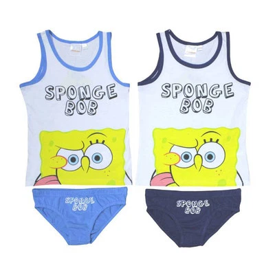 NICKELODEON SpongeBob Schwammkopf Unterwäsche 2tlg. Set Garnitur Jungen Hemd Slip 98-128 #99