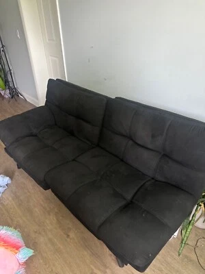 futon sofa bed black Queen city furniture  - Image 1 of 2