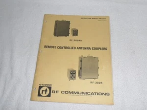 RF Communications Remote Controlled Antenna Couplers Instruction Manual PM-0355F - Picture 1 of 3