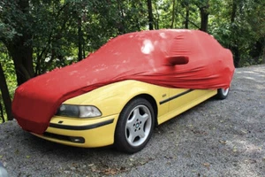 Vollgarage Schutzdecke Car-Cover indoor Rot mit Spiegeltaschen für BMW 5er E39 - Bild 1 von 2