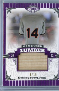 2022 Leaf Lumber Baseball Game Used Lumber 6/15 Mickey Tettleton
