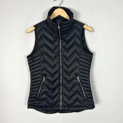 Calvin Klein Black Packable Down Vest Quilted Puffer Travel Fall Sz Small Womens - Image 1 of 4