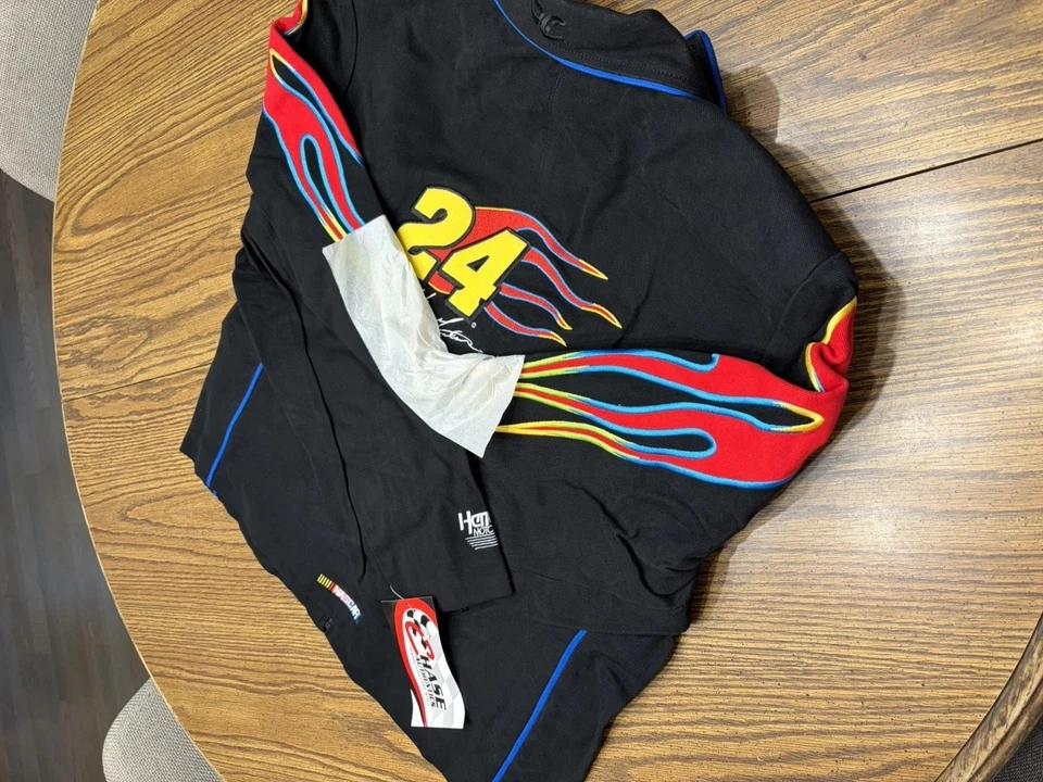 Chaqueta De Colección Jeff Gordon Para Mujer 2XL Negra Llamas Persecución Hendricks Nueva Con Etiquetas Años 90 Nueva Foto 1 de 4