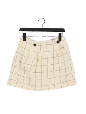 Minifalda para mujer See By Chloé UK 14 blanca lana con algodón, mini poliamida Foto 1 de 4