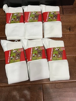 Lote de 6 pares de calcetines Pro Feet Multi Sport talla 10-13 para zapatos talla 8-12 blancos nuevos con etiquetas Foto 1 de 4