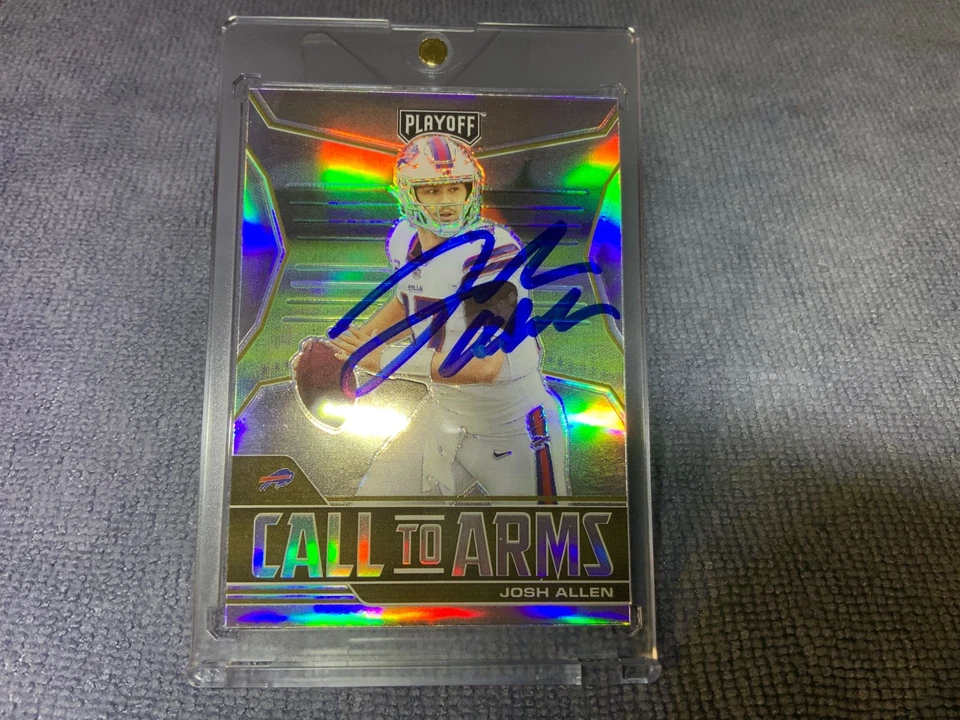 Cartão assinado por Josh Allen - AUTOGRAFADO 2021 PANINI PLAYOFF PRATA PRIZM AUTO com certificado de autenticidade - Imagem 1 de 4